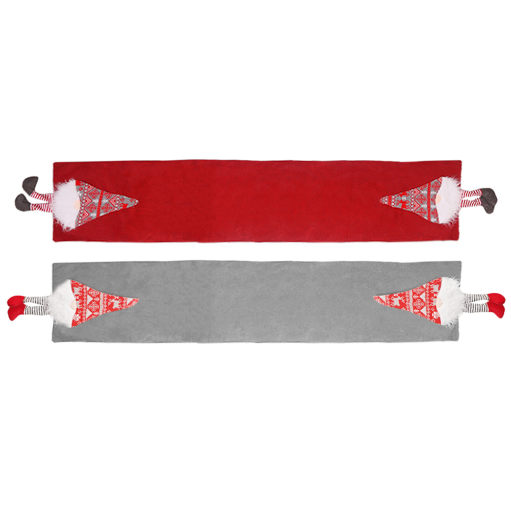 

Christmas Decorations Cute Faceless Doll Table Flag Festival Table Runner, Red, 501 Original