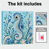 Haima DIY Pearl Painting Kit 20x20cm Framed Canvas Ocean Animals