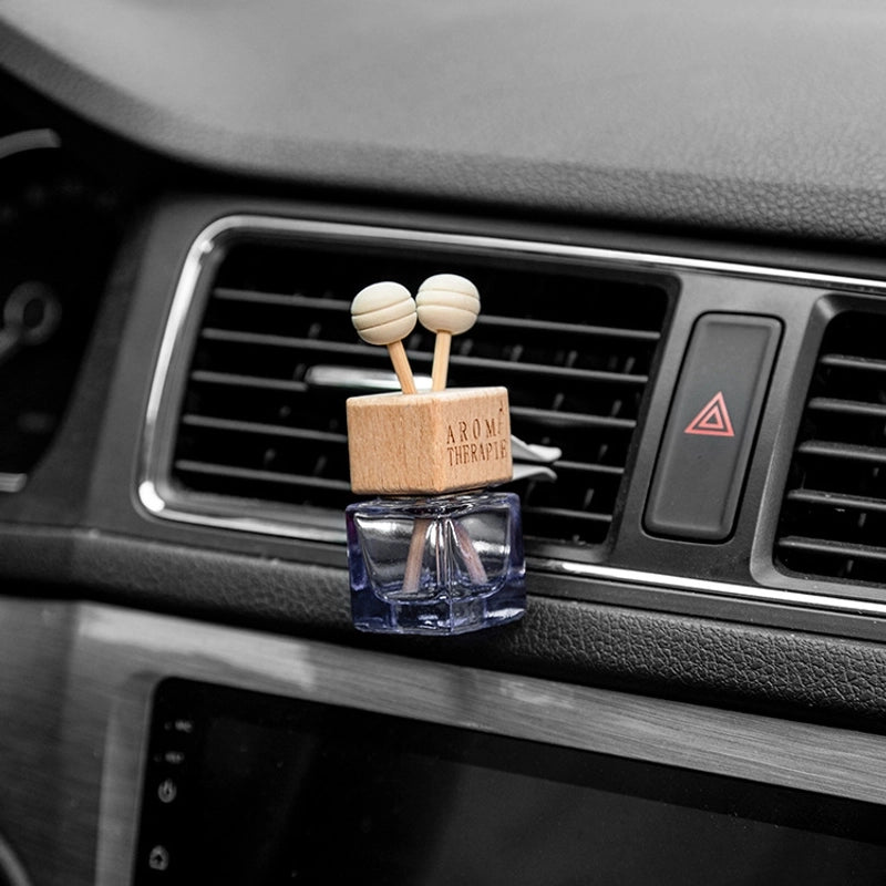 Car Air Conditioning Air Outlet Clip Square Glass Color Perfume Bottle Car Air Conditioning Aromatherapy Glass Color Bottle