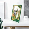 Floral Special Shape Diamond Painting Photo Frame Home Decor (Christmas Green)