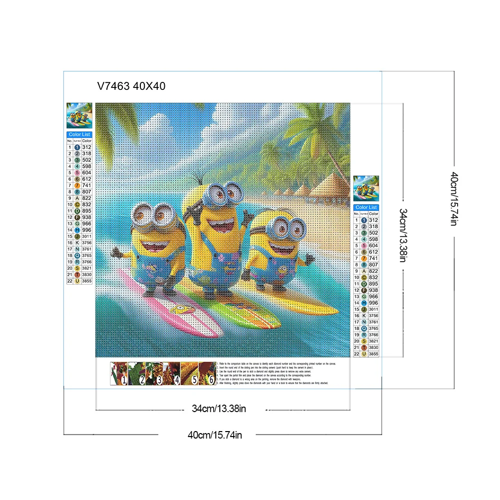 Diamond Painting - Full Round Drill - Minions(Canvas|40*40cm)