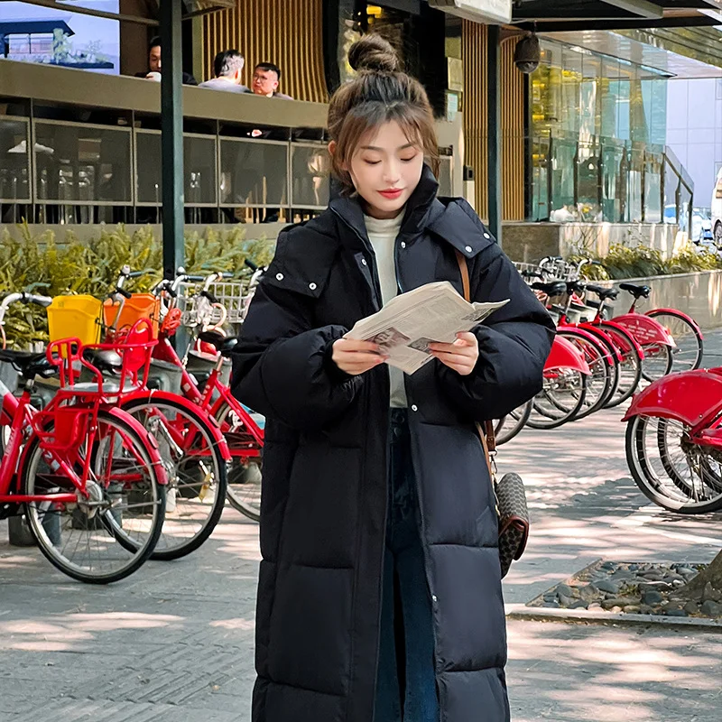 Toloer Thickness Down Cotton Clothes Korean Version Loose Long Knee Cotton-Padded Clothes 2024 Winter New Coat Ins Bread Clothing Tide-Outfit Ideas