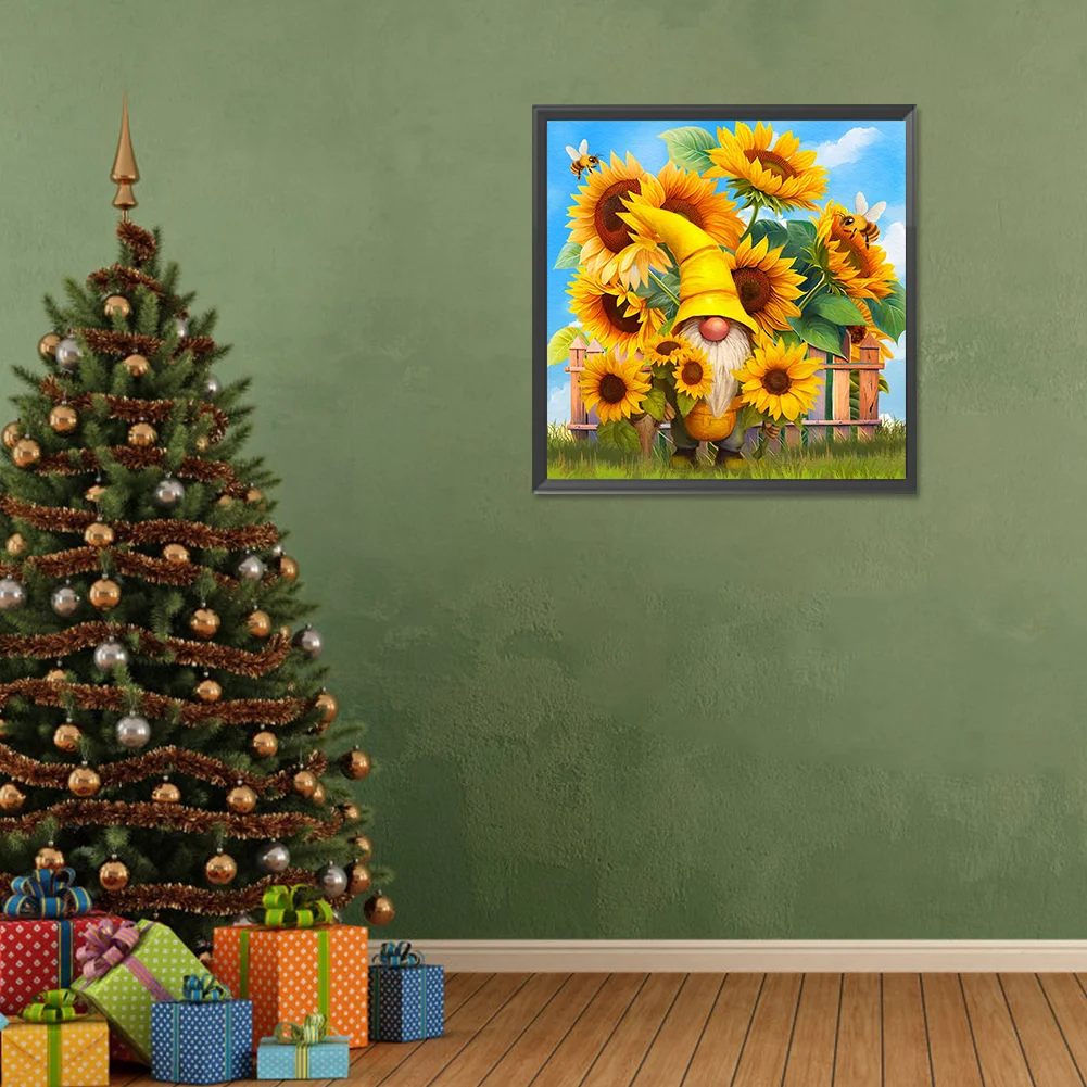 Diamond Painting - Full Round Drill - Sunflower Gnome(Canvas|30*30cm)