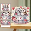 Diamond Painting Acrylic Owl in Cup Tabletop Home Decoration