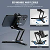 NEEWER Aka Mobile Phone Clamp Tripod Multi-Function Folding Mobile Phone Clamp Telescopic Adjustment Portable Pan-Tilt Clamp Horizontal and Vertical Shooting Mobile Phone Bracket Cold Shoe Expansion Microphone Fill Light Accessories