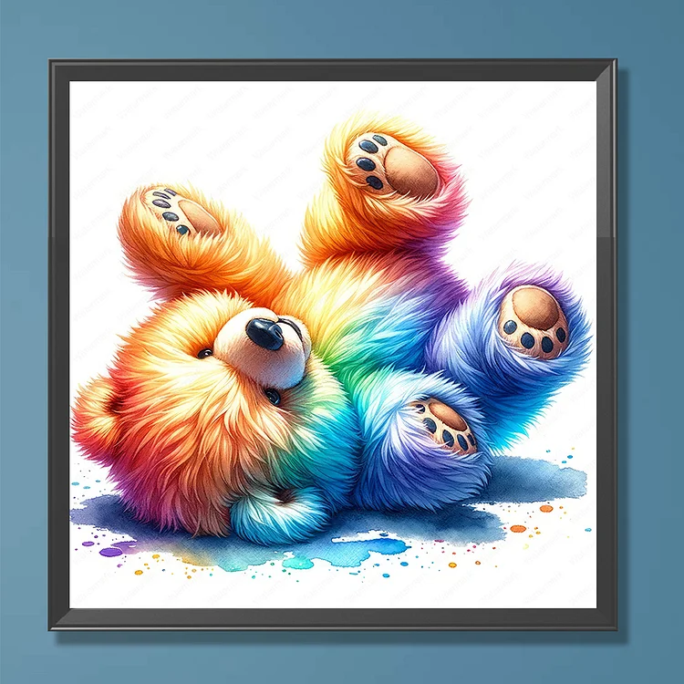 5D Colorful Bear, Full Canvas Diamond Painting Kits