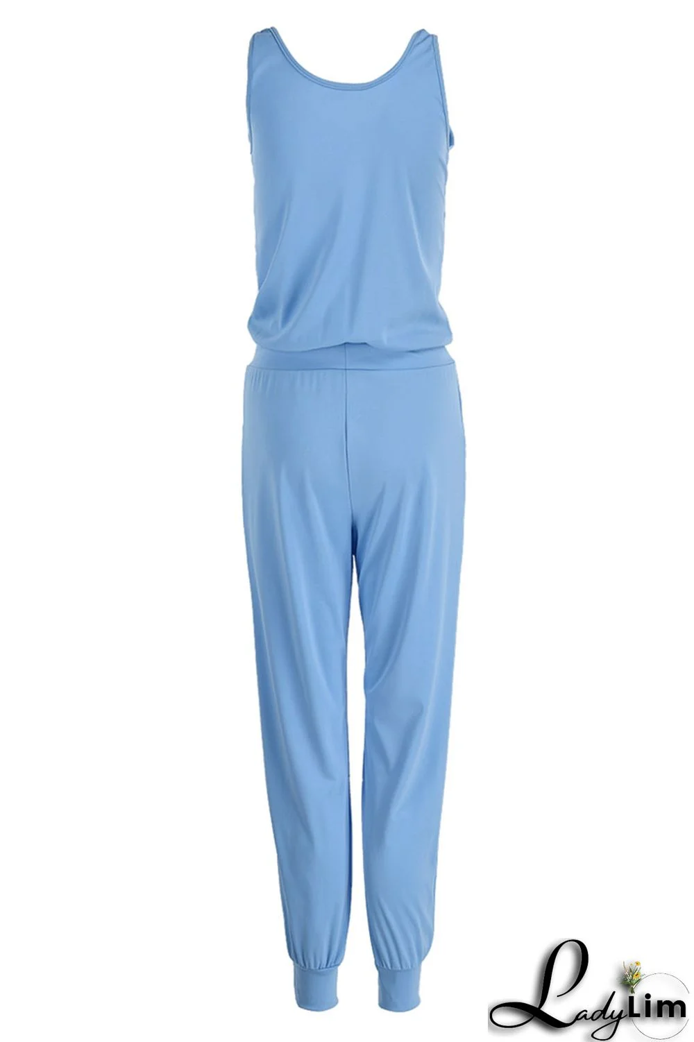 Purple Casual Print Split Joint U Neck Regular Jumpsuits