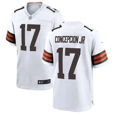 Men's Cleveland Browns #17 KC Concepcion White 2026 NFL Draft Game Jersey