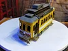 Tram Models Crafts Decoration,Tinplate Car Photography Props,Simple Home Perfect Retro Adornment