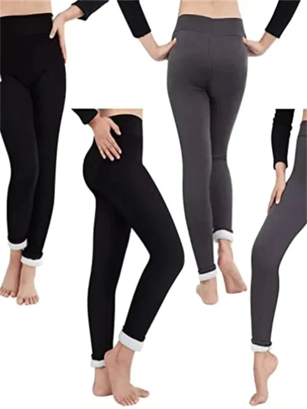 Soft Clouds Leggings Casual Warm Winter Solid Pants