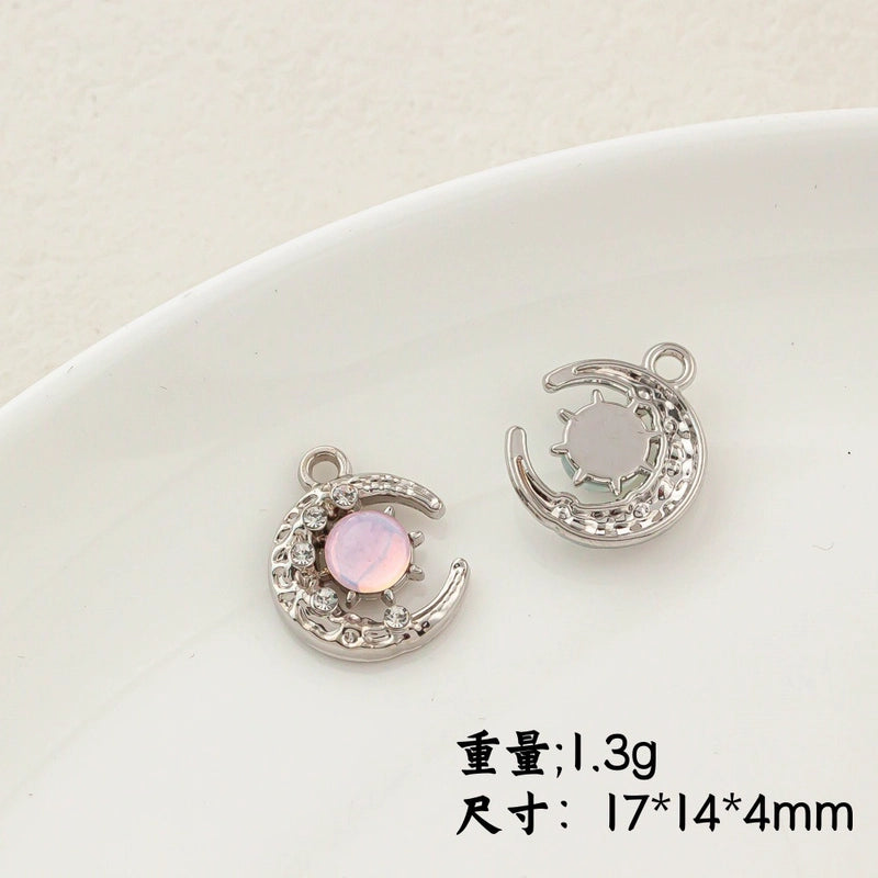 5 PCS/Package 20 * 23mm Alloy Artificial Pearls Rhinestones Flower Butterfly Pendant Jewelry Accessories