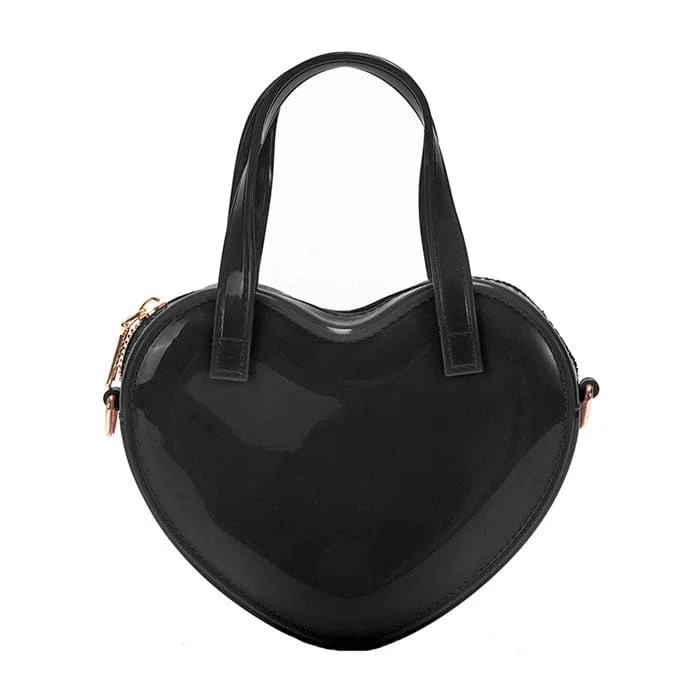Patent Leather Heart Handbag