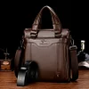 Men's Leather Business Casual Handbag Briefcase