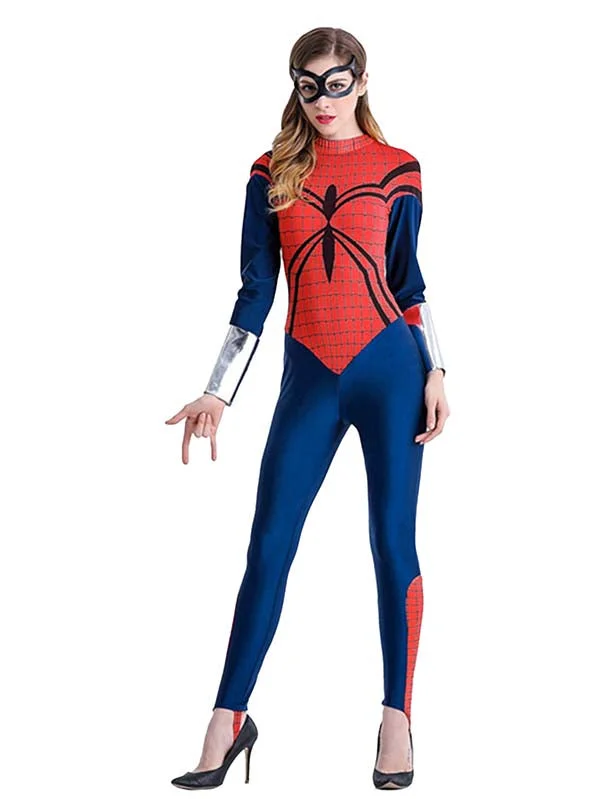 Women's Sexy Spiderman Bodysuit Halloween Costume-elleschic