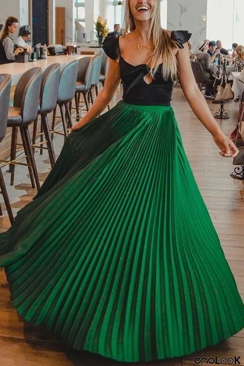 Pleated Maxi Skirts