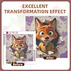 Cartoon Nick Wilde Tear-Out Full DIY 5D Round Drill Diamond Paintings Picture Arts Craft for Adults/Beginners Gift Idea Home Wall Decor Diamond Crystal Rhinestones Painting Kits 11.7x11.7In