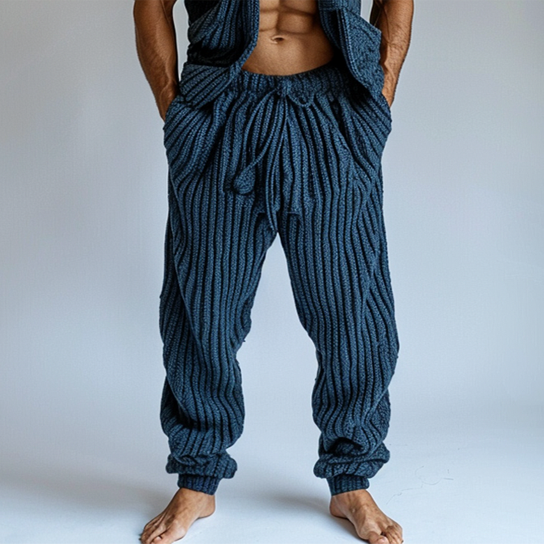 Men's Casual Knitted Sleeveless Suit-inspireuse