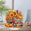 (US Only)Acrylic 2D Flat Pumpkin Truck DIY Table Top Diamond Painting Ornament Kits