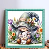(Multi Style)Gnome Holding A Duckling-Full Embroidery 3 Strands 11CT Stamped Cross Stitch-50*50CM