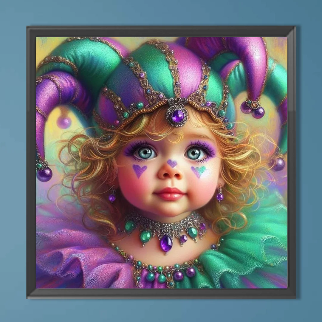 Diamond Painting - Full Round Drill - Kiddo Clown(Canvas|40*40cm)