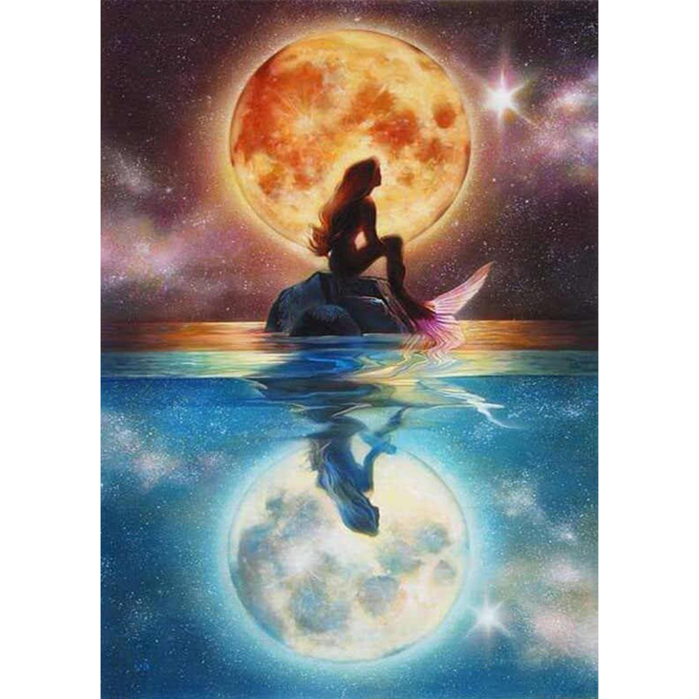 

30*40CM-Mermaid-Round Drill Diamond Painting, 501 Original
