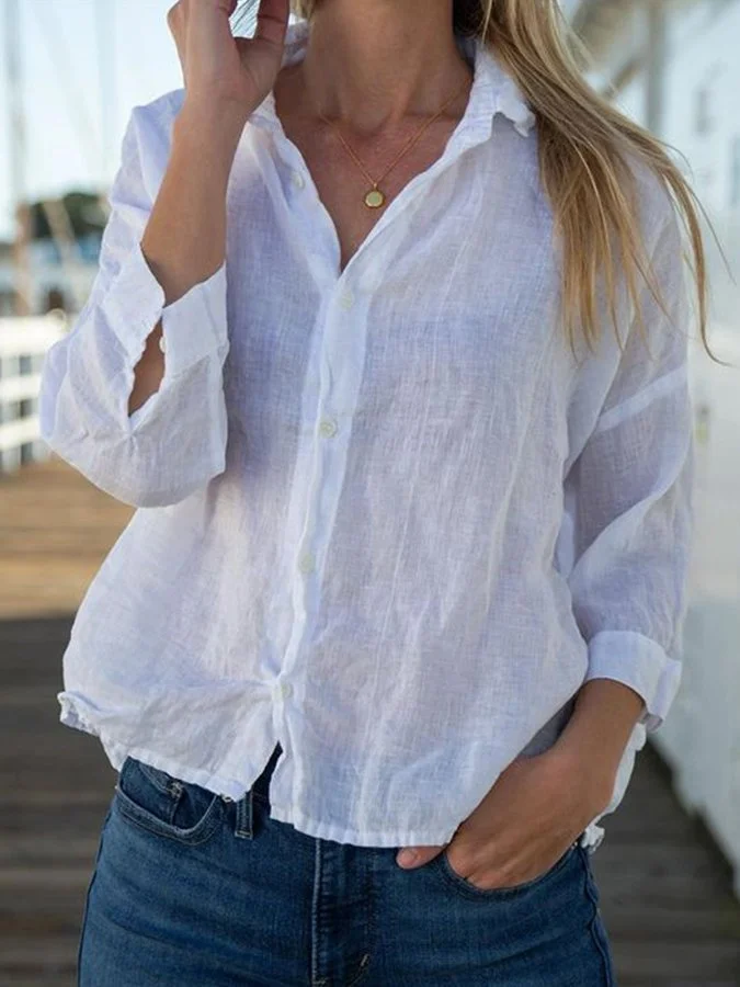Women's Cotton Linen Casual Comfortable Shirt
