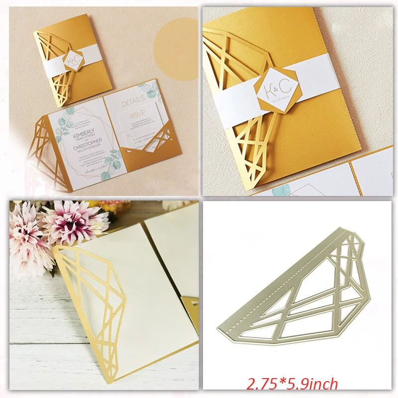Wedding Invitation Dies Scrapbooking Metal Cutting Dies New 2019 Valentine's Day Decoration Craft Dies Cut for Card Making