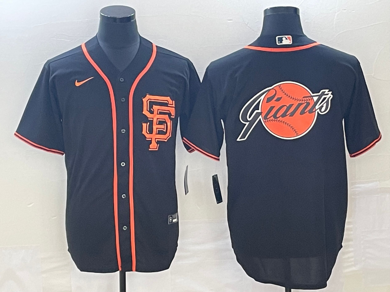 Men's San Francisco Giants Black Alternate Replica Team Jersey mysite