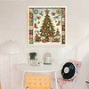 (Stamped/Counted) Christmas Tree And House-11CT Cross Stitch 50*50cm/19.69*19.69in