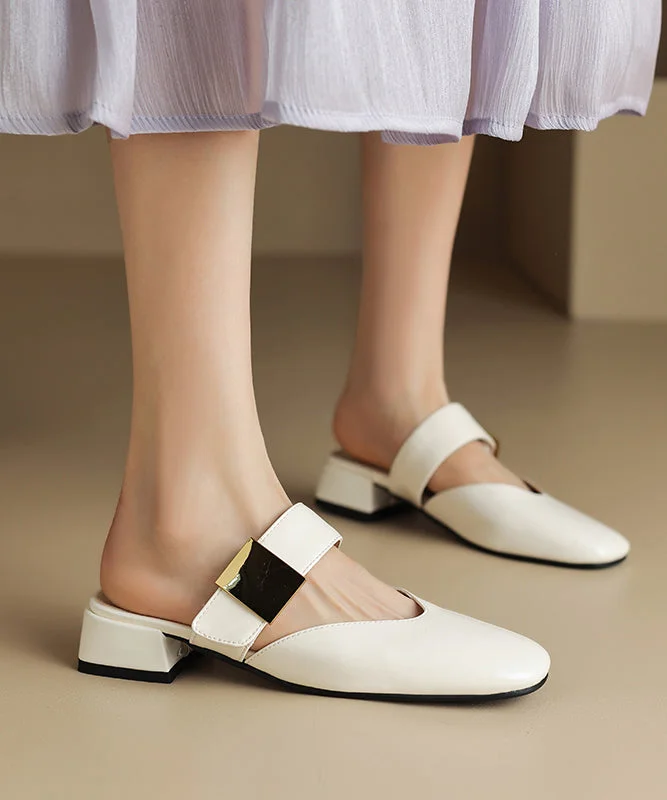 Stylish Zircon Splicing Chunky Black Breathable Mesh Slide Sandals