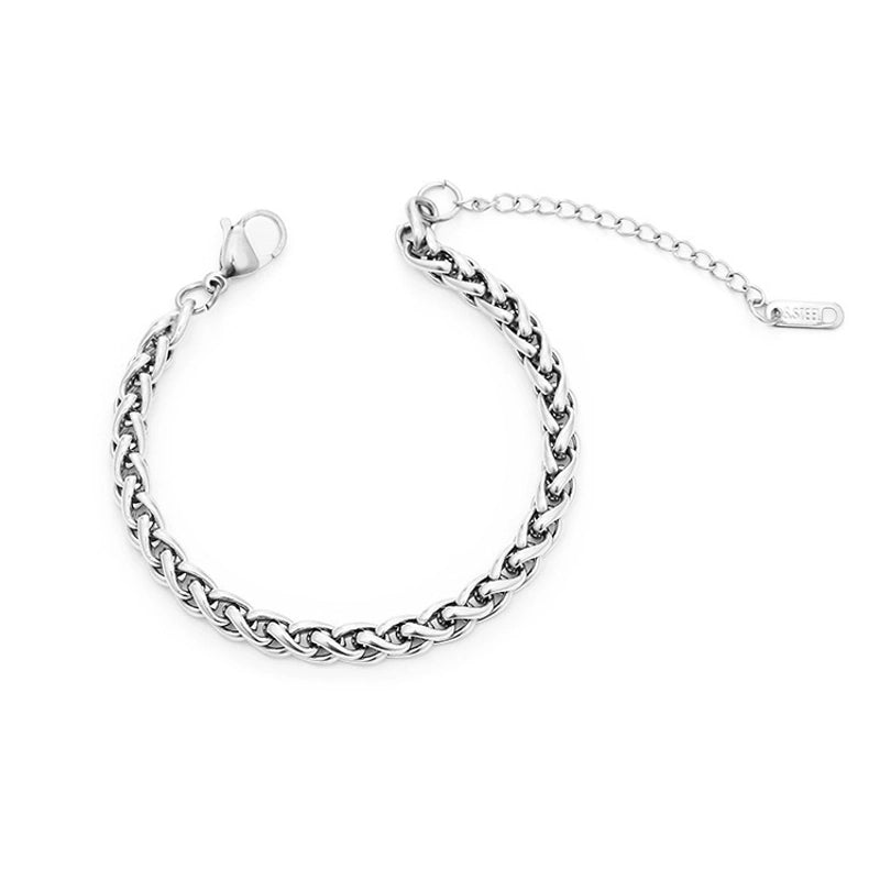 Basic Minimalist Geometric 304 Stainless Steel Bracelets In Bulk