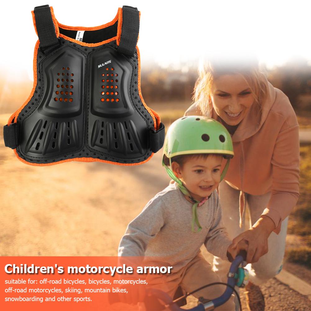 

SULAITE Kids Chest Spine Protector Vest Upper Body Armor for Bike Skiing, 501 Original