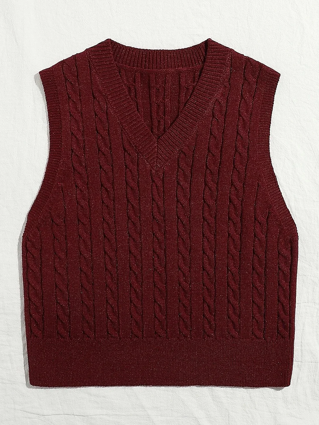 Wongn Wongn Sweaters Women's Knitted Vest Jumper V-Neck Vest Sweater Sleeveless Top Women
