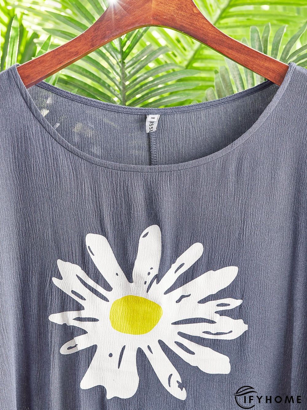 Plus size Vintage Daisy Printed Tops | IFYHOME