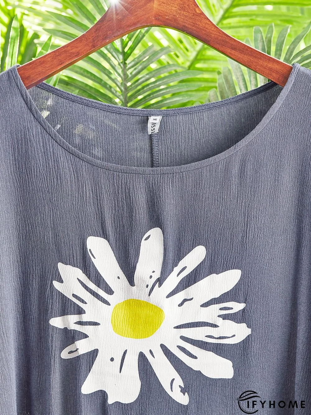 Plus size Vintage Daisy Printed Tops | IFYHOME