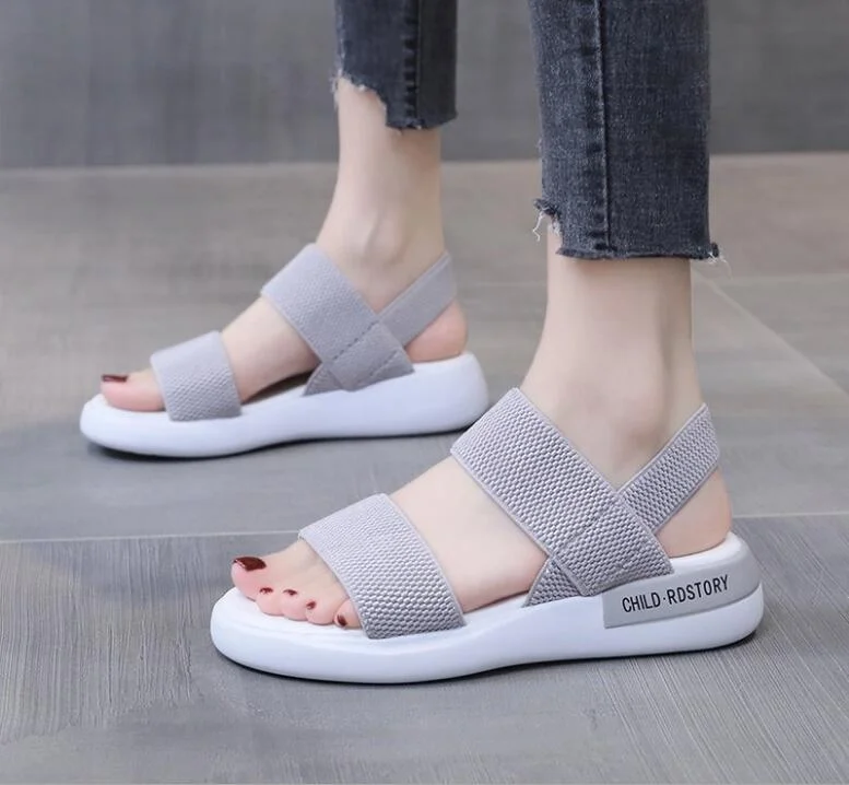 Women's Sandals 2021 Summer Fashion Platform Romen Sandals Women Closed Toe Flat Sandals Women Outdoor Casual Sport Sandals
