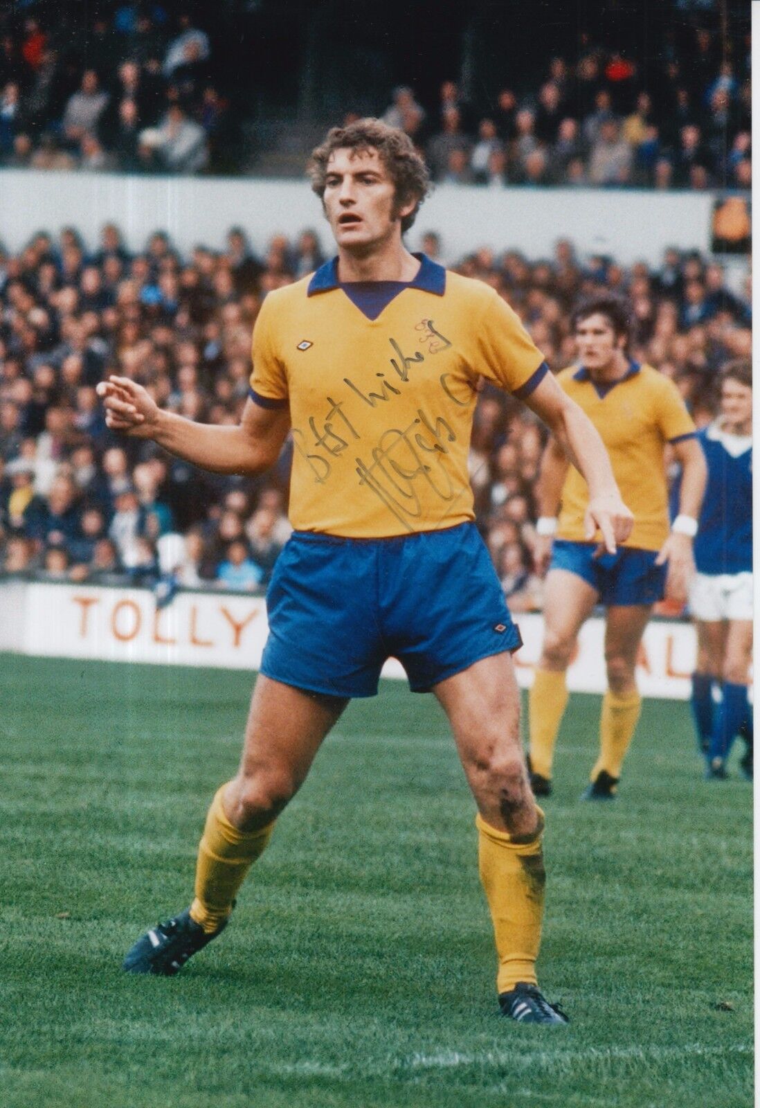 Martin Dobson Hand Signed Everton 12x8 Photo Poster painting 1.