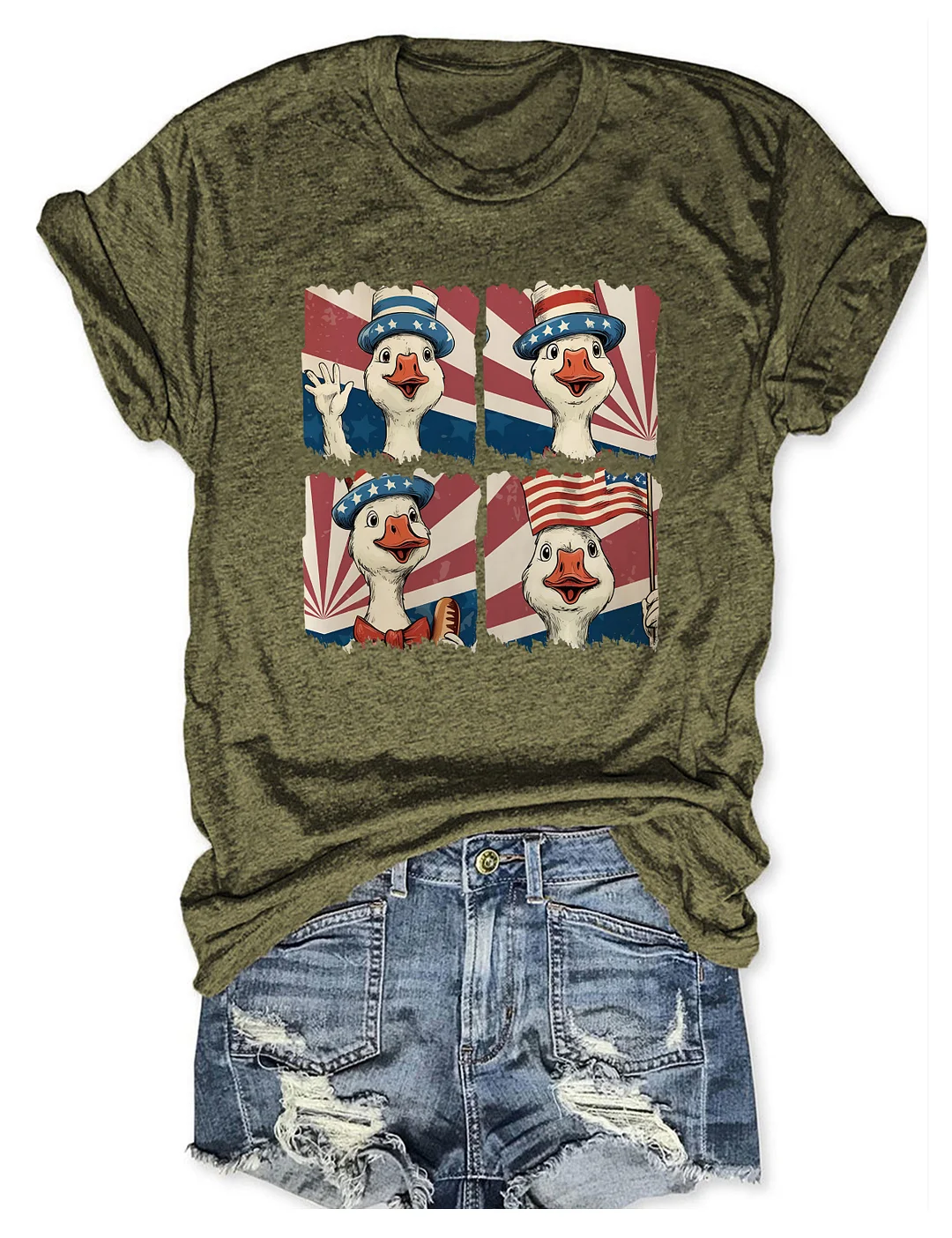 Red White And Goose T-shirt