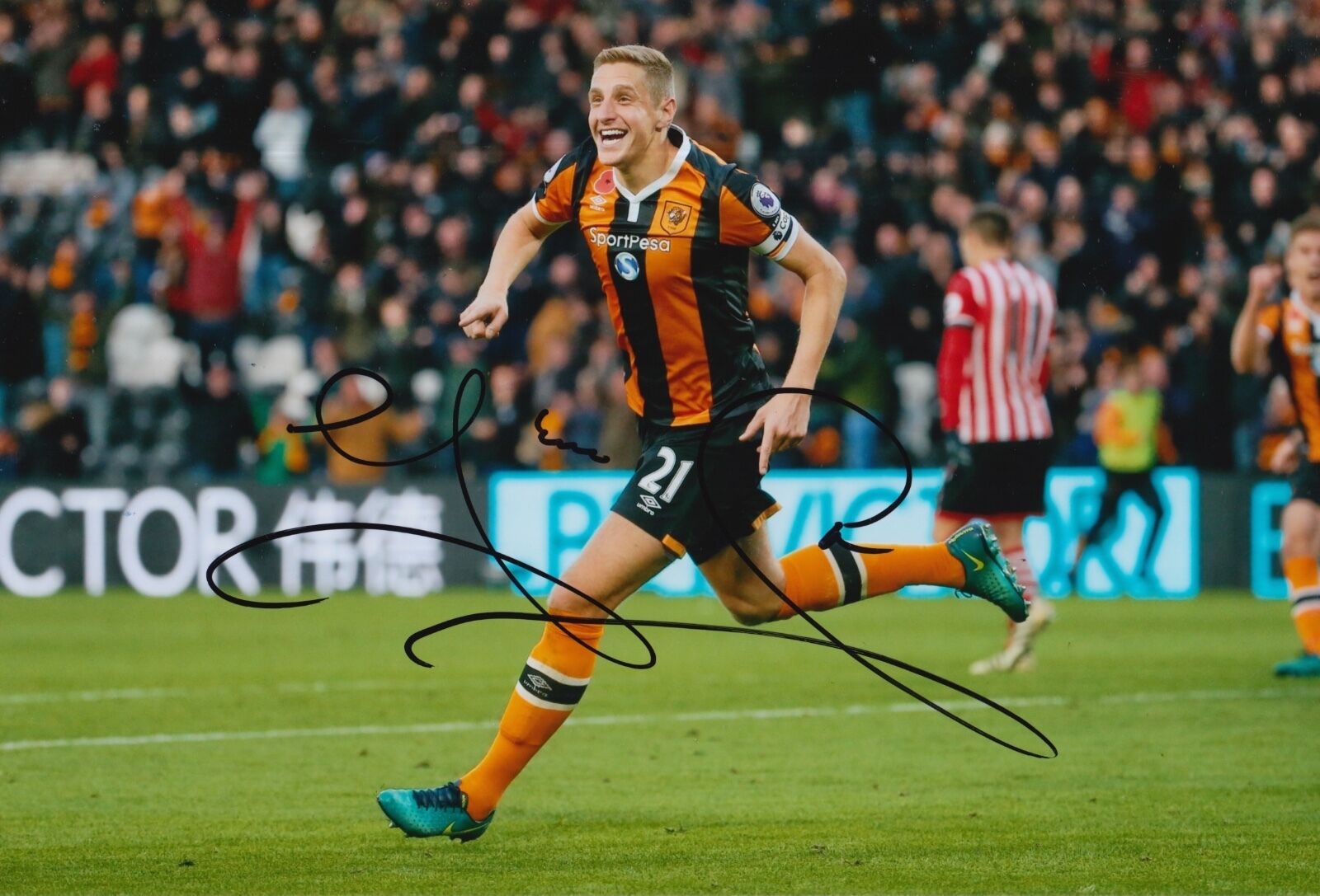 HULL CITY HAND SIGNED MICHAEL DAWSON 12X8 Photo Poster painting 1.