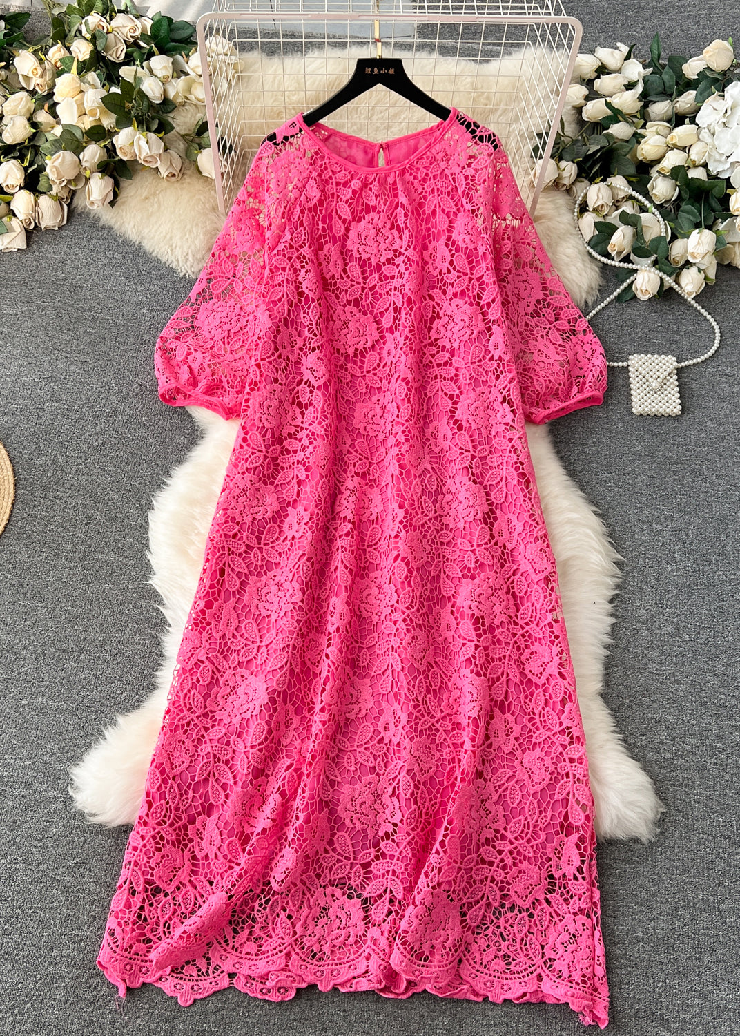 cute polka dot dress White & Black Midi Color:Twilight Garden wedding shoes Blue Sequin One Shoulder