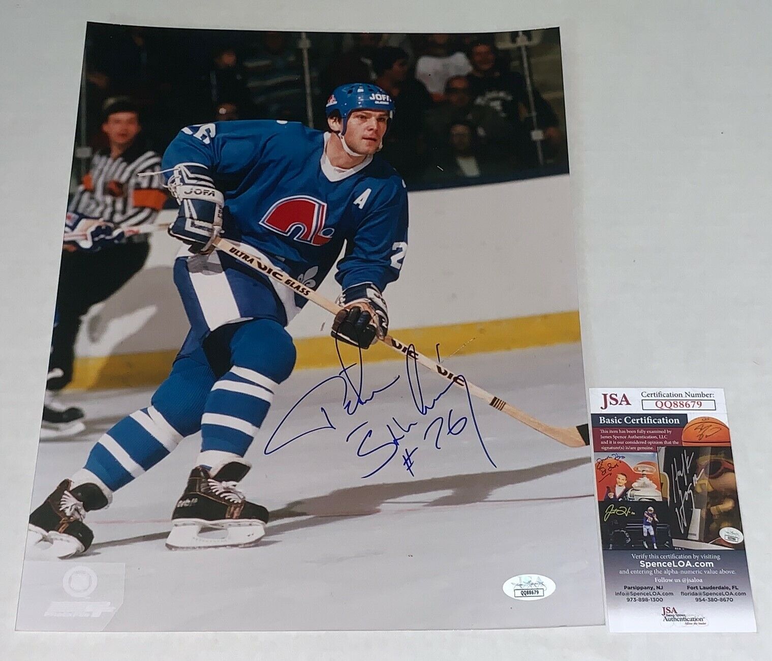 Peter Stastny signed Quebec Nordiques 11x14 Photo Poster painting autographed JSA