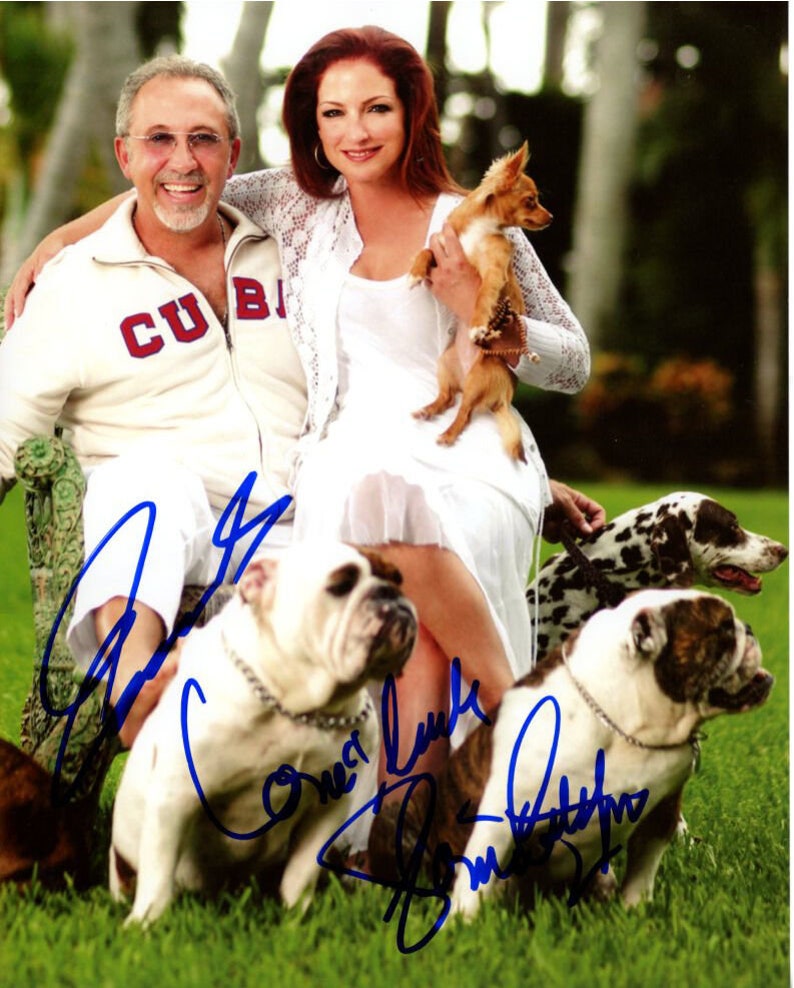 Emilio & gloria estefan signed autographed 11x14 Photo Poster painting