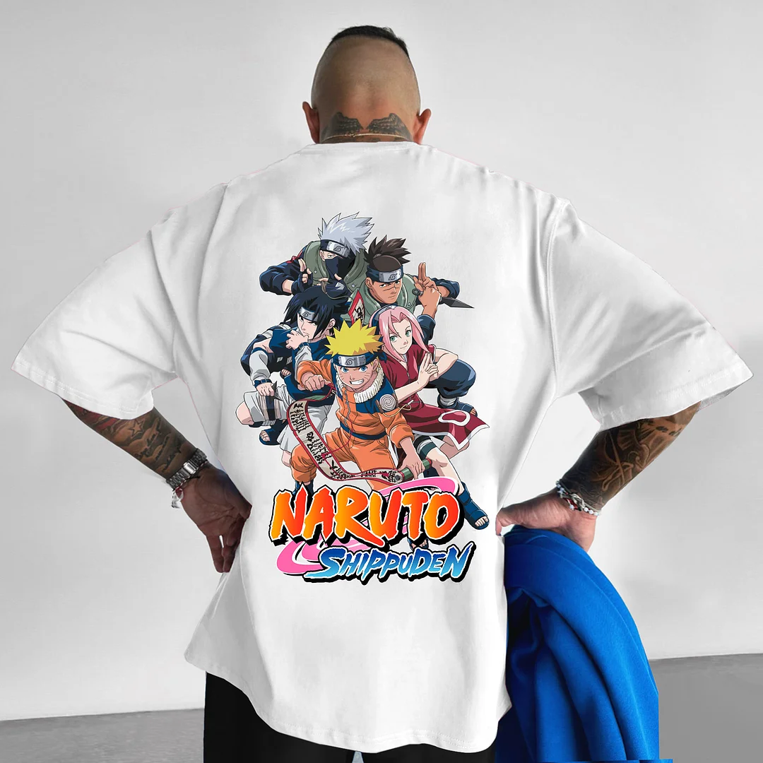 Outletsltd Casual Naruto Anime Print T-shirt