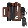 Cowhide EDC Tool Set Outdoor Multi-Function Sheath Tool Bag Flashlight Case