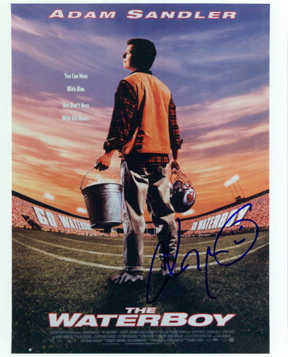 Adam Sandler (The Waterboy) in-person signed 8x10 Photo Poster painting