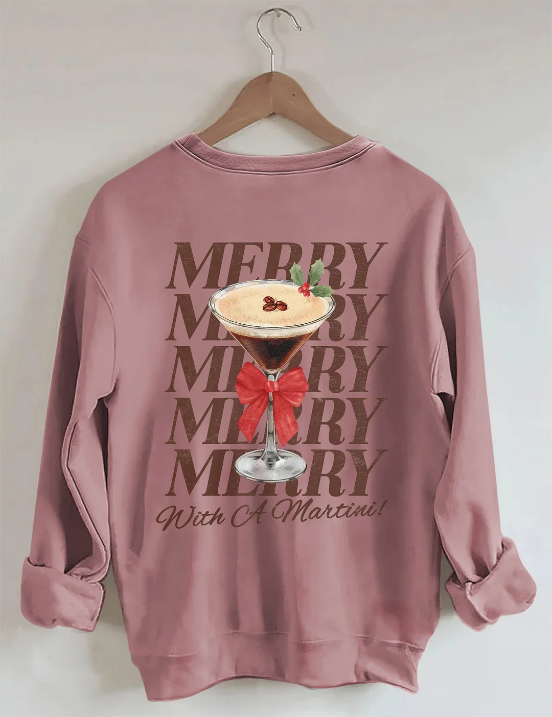 Merry With A Martini Espresso Martini Sweatshirt 