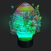 uk.everydayedeals DIY Diamond Painting LED Night Lamp - Flower Egg (7-Colored LED Lights)
