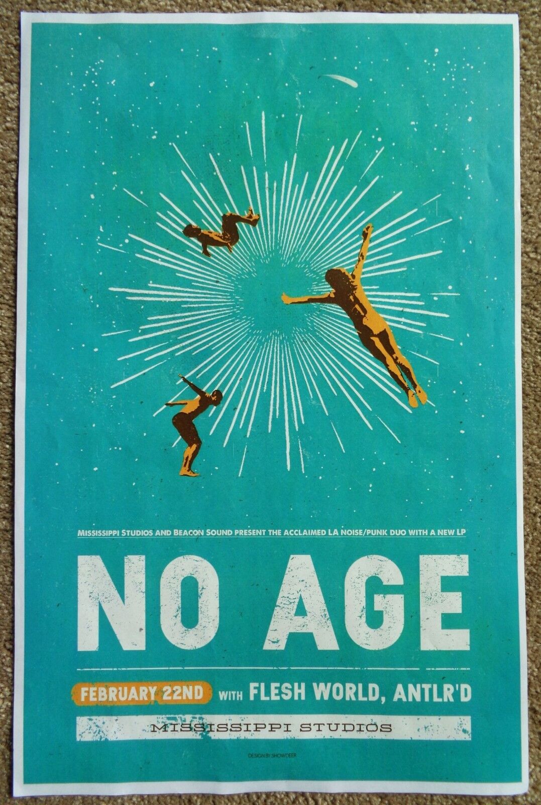 NO AGE 2018 Gig POSTER Portland Oregon Snares Like A Haircut