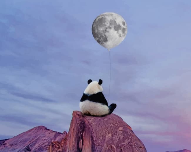

Lonely Panda – Paint By Numbers - 40*50CM, 501 Original