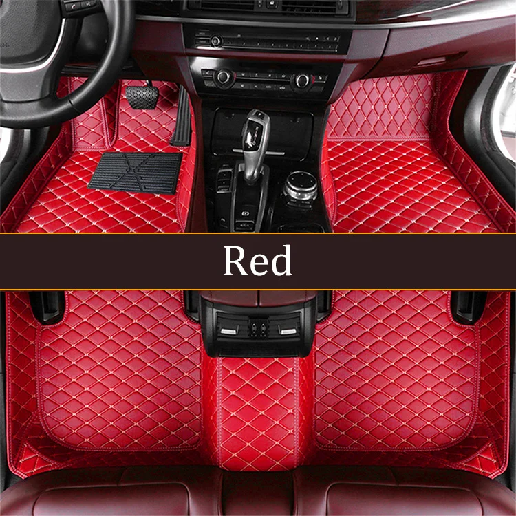 High-end customized car Nappa leather material fully wrapped floor mats